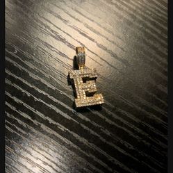 10k Gold Capital Letter E 1.08 ct Weight Real Diamonds 