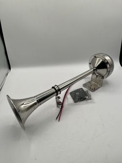 12V Electric Trumpet Horn For Truck/Boat, Stainless Steel