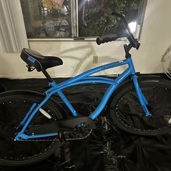 Beach Cruiser Bike- Matte Blue (Like New)