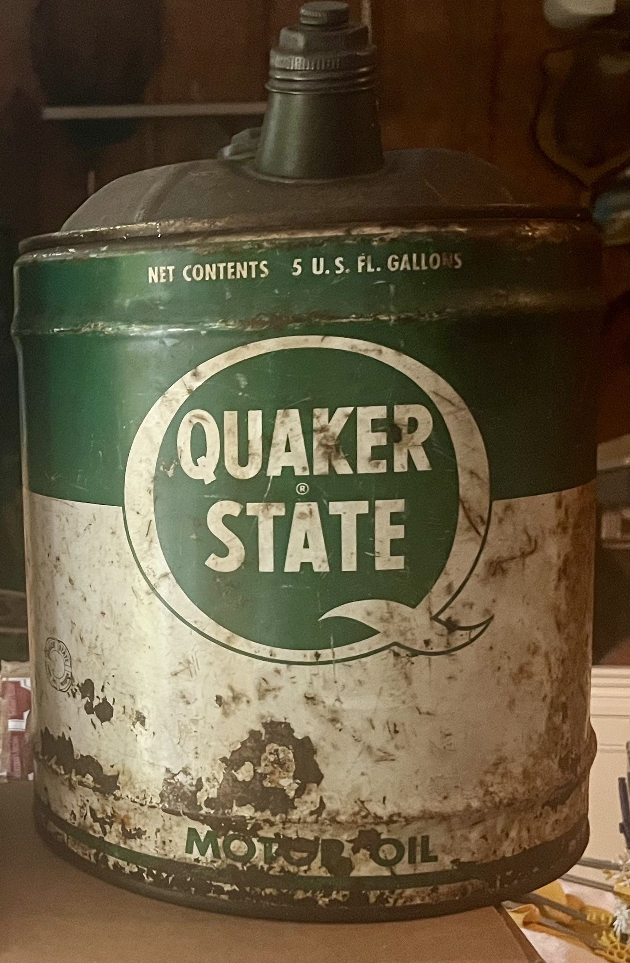 Quaker State Oil Can