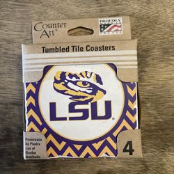 LSU Louisiana State Ceramic Coasters (4 Pack)