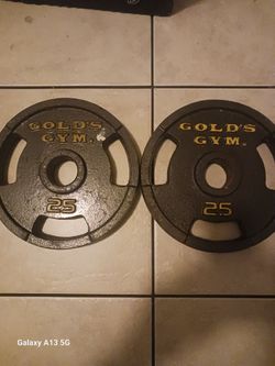 Golds gym 25lbs Olympic plates easy grip