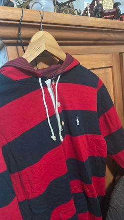 Ralph Lauren Polo Men’s Sz Large Polo Sweater with Hoodie + 3 buttons