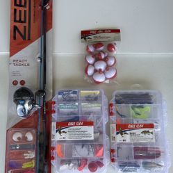 NEW Eagle Claw Tackle Kits (Freshwater, Bass, Floats) + Zebco Ready Tackle Rod Combo