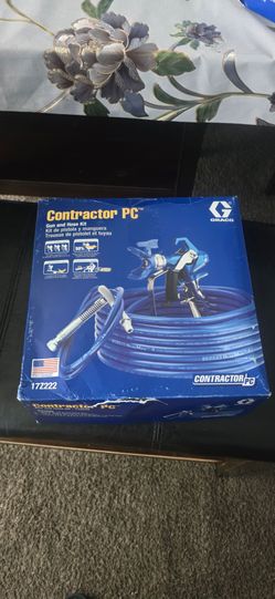 Graco 17Y051 Contractor PC Gun and Hose Kit 50 ft and 4.5 ft Whip Hose NEW ^