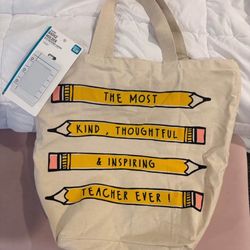 Canvas Tote & Badge Holder