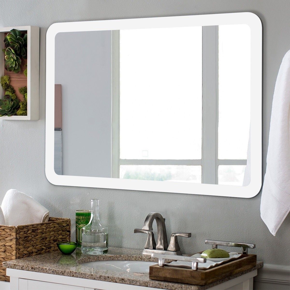 Sturdy & Durable LED Bathroom Mirror with Touch Sensor