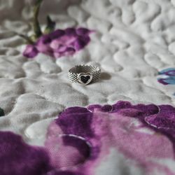 Tiffany Mesh Heart Ring 
