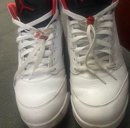 Air Jordan 5 White Fire Red Sneakers size 10.5 no box you come to me
