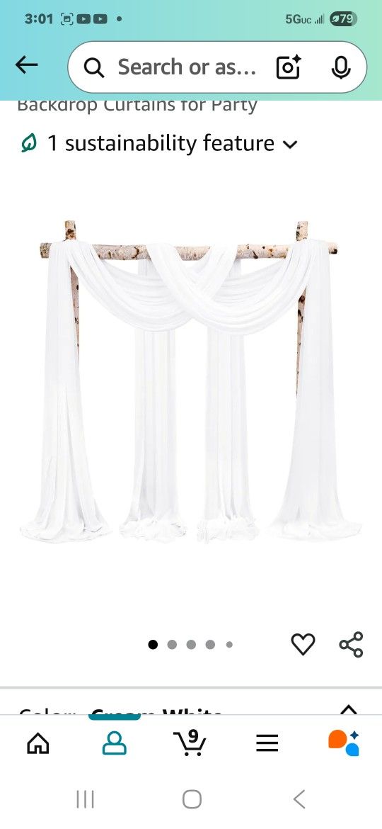 Cream White Wedding Arch Fabric And 10 Sage Green Table Runners
