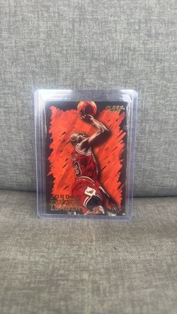 🔥🏀🐐 96’-97’ Fleer Michael Jordan Hardwood leader insert #123🏀🔥