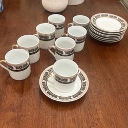 A Set Of 8 Turkish Coffee Cups