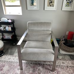 Silver Metal Frame Chair 