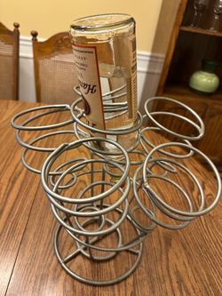 Tabletop wine rack in chrome