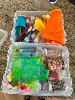 Large Kids Arts & Crafts Bundle with Storage Bins