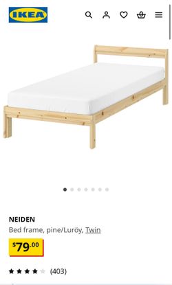 Twin XL Wooden Bed Frame with slats