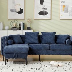 85" Wide L-Shaped Reversible Sectional Sofa - New In Box