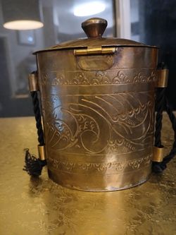 Antique embossed carrying box