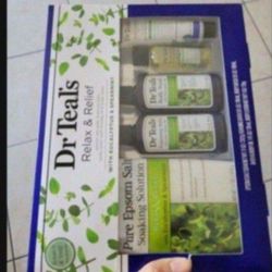 Dr Teal's Bath and Body Relax & Relief Set: Eucalyptus & Spearmint Brand New Sealed