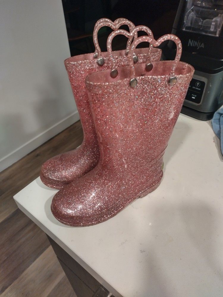 Light Up Sparkling Boots Size 11 Girls