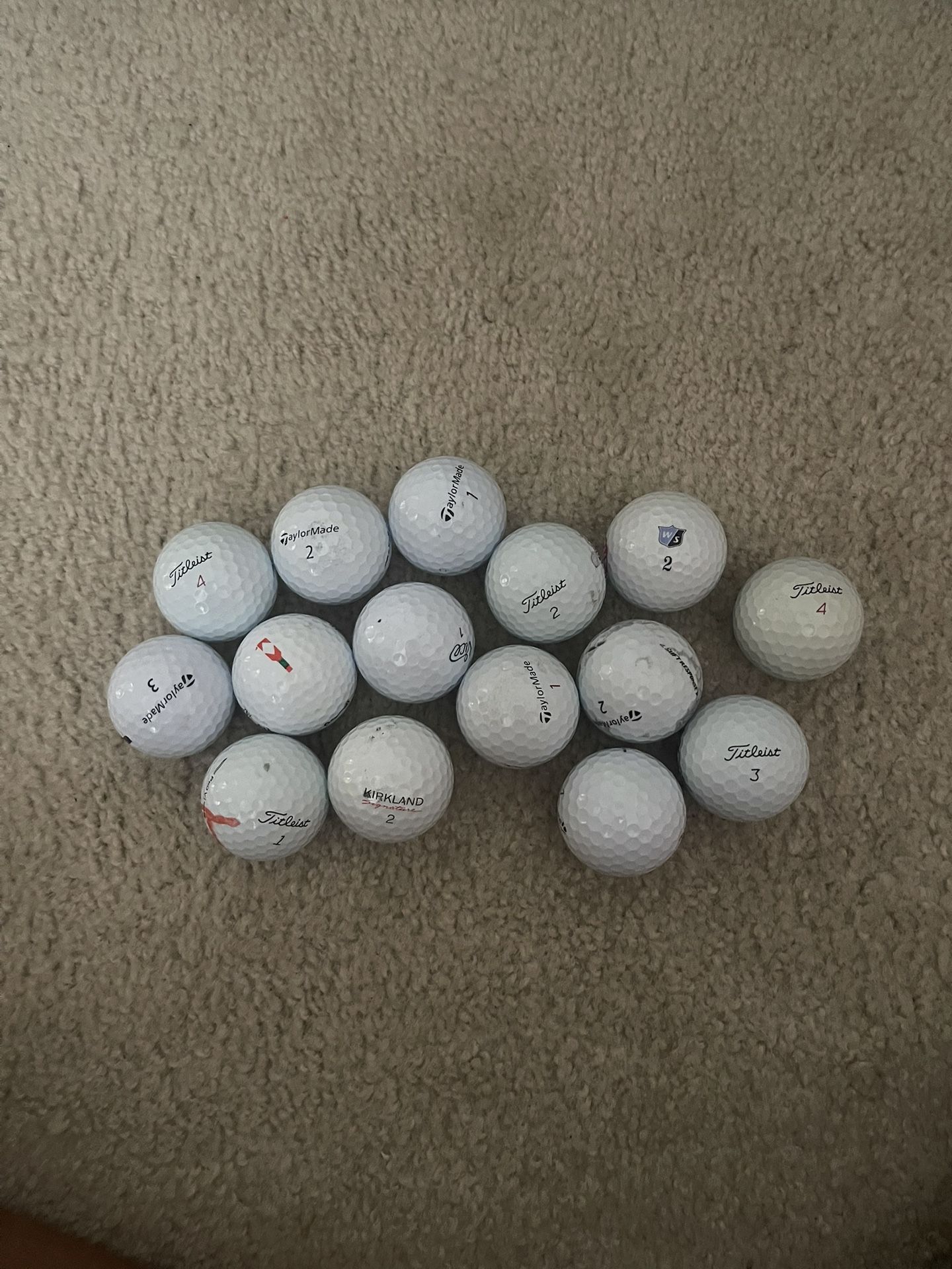 white golf balls