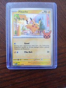 Pokemon Pikachu Hollow Card 