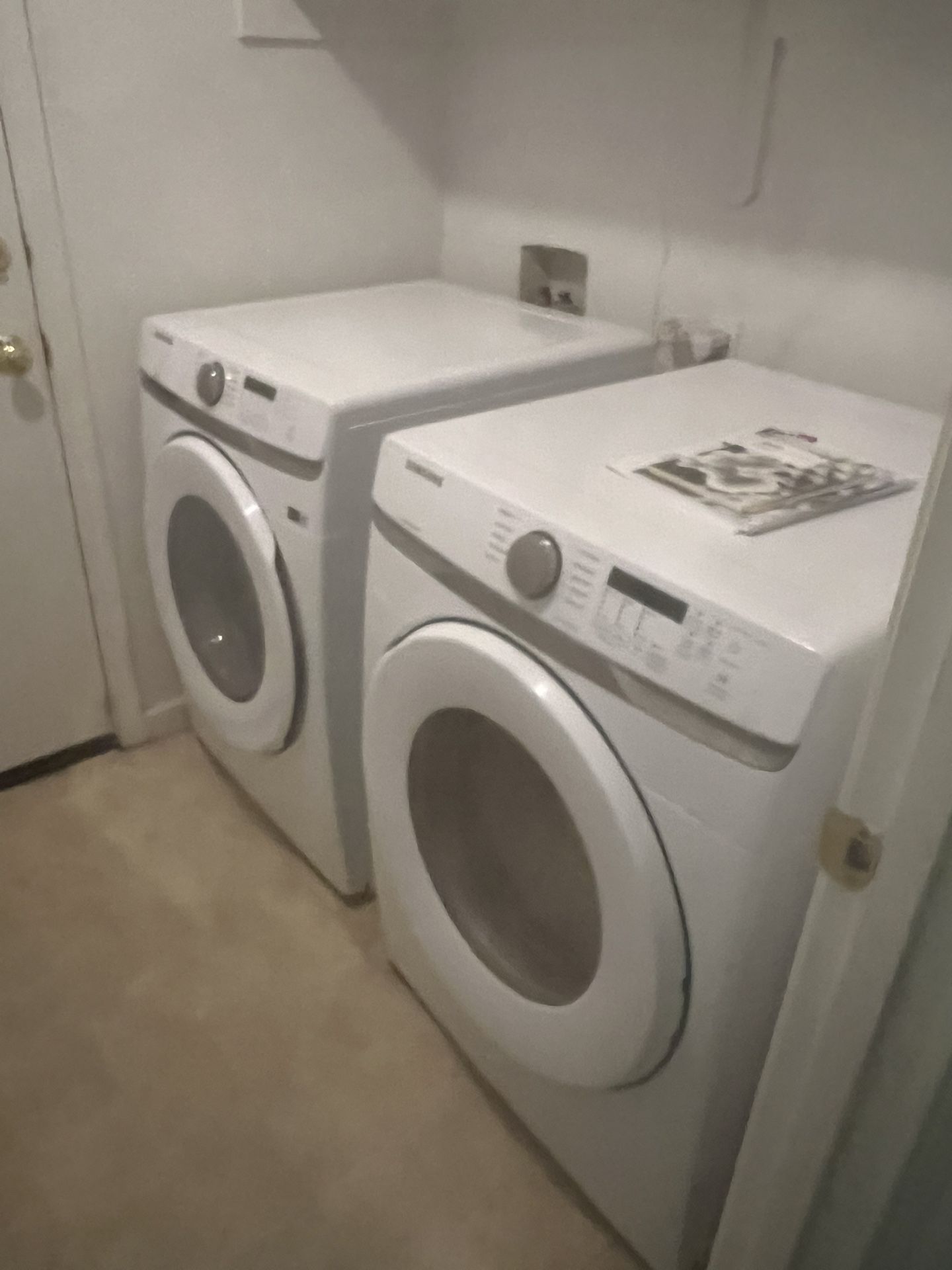 Samsung Washer & dryer (one yr old With Extended Warranty Included)
