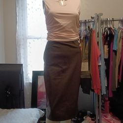 skirt leather skirt with blouse