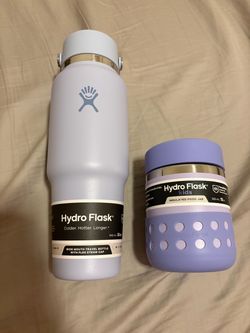 Hydro Flask 32oz Blue Straw Cup & Hydro Flask 12oz Kids Insulated Food Jar