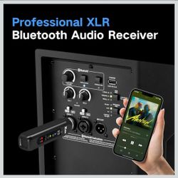 XLR Bluetooth Receiver Adapter for PA Speakers Mixers DJ Audio Systems