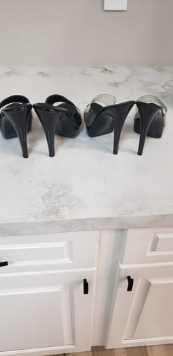 2 Pair, Size 6, Mule Heels