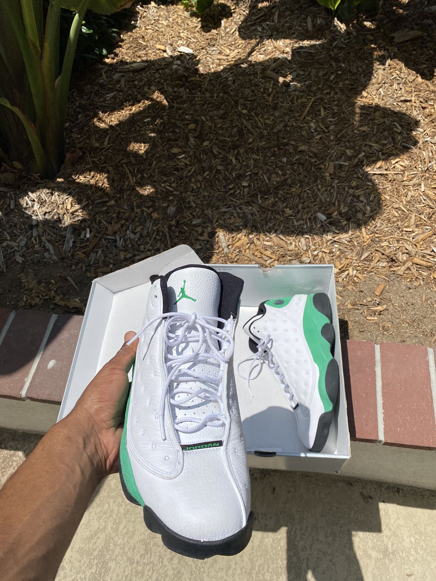 Jordan 13 Retro White Lucky Green Size 12 Men’s Shoes