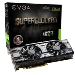 (Used) EVGA GTX 1070 SC GAMING Black Edition Graphics Card 8GB