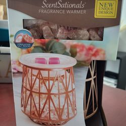 DECORATIVE FRAGANCE WARMER with HIMALAYAN SALT ROCKS.