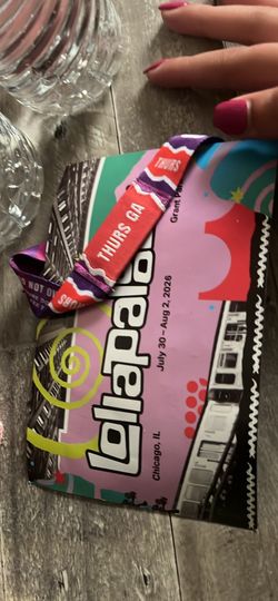Lollapalooza Thursday ticket