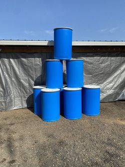55 Gallons Plastic Barrels With Removable Kids