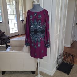 Multicolored Paisley Purple Dress