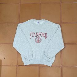 Russell Athletic Stanford Spellout Crewneck Made In USA Size Medium 90’s Vintage
