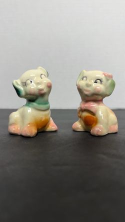 Vintage Ceramic Puppy Salt and Pepper Shakers