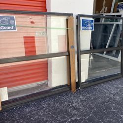 12x PGT IMPACT WINDOWS bronze aluminum SIZES IN DESCRIPTIONS