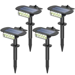 4 Pack Solar Spot Lights Outdoor Waterproof Landscape
