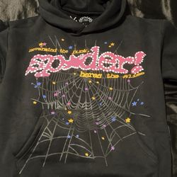 Sp5der hoodie black men’s medium New out of package
