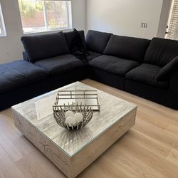 Sectional Sofa Couch, 160.6" L Shaped Convertible Couches with Storage Ottoman