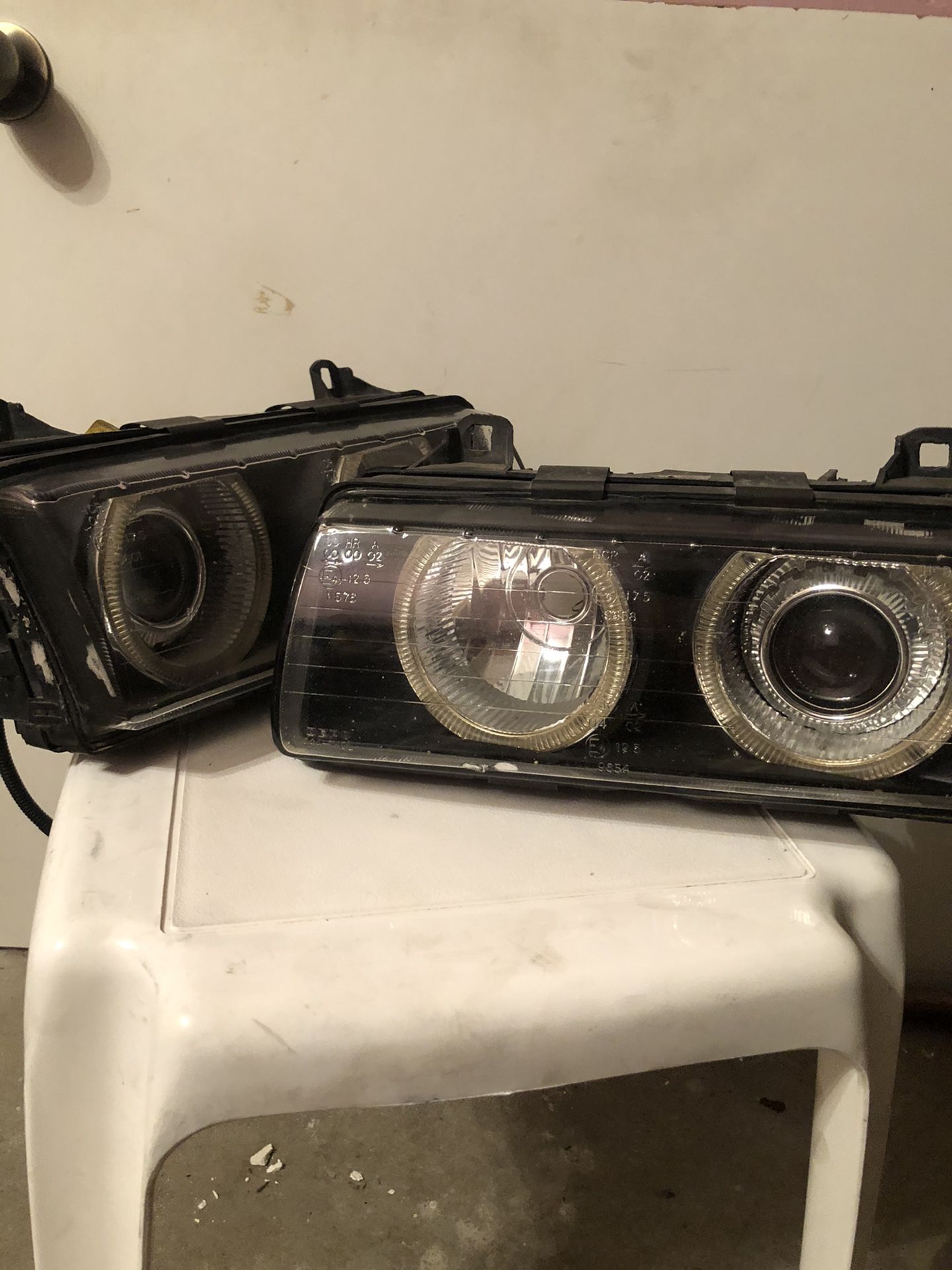 DEPO Angel Eyes projector headlights for e36
