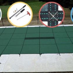 New 16 x32 with Right Step **Arctic Armor 20-Year Ultra Light Solid In-Ground Pool Safety Cover**