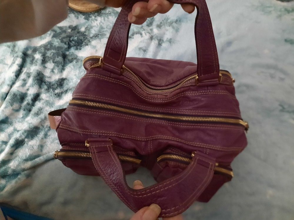 Large Purple SHOULDER HANDBAG