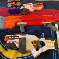 3 Nerf Guns One Nerf Gun Target practice Bundle Or Dm For Buying Separate 
