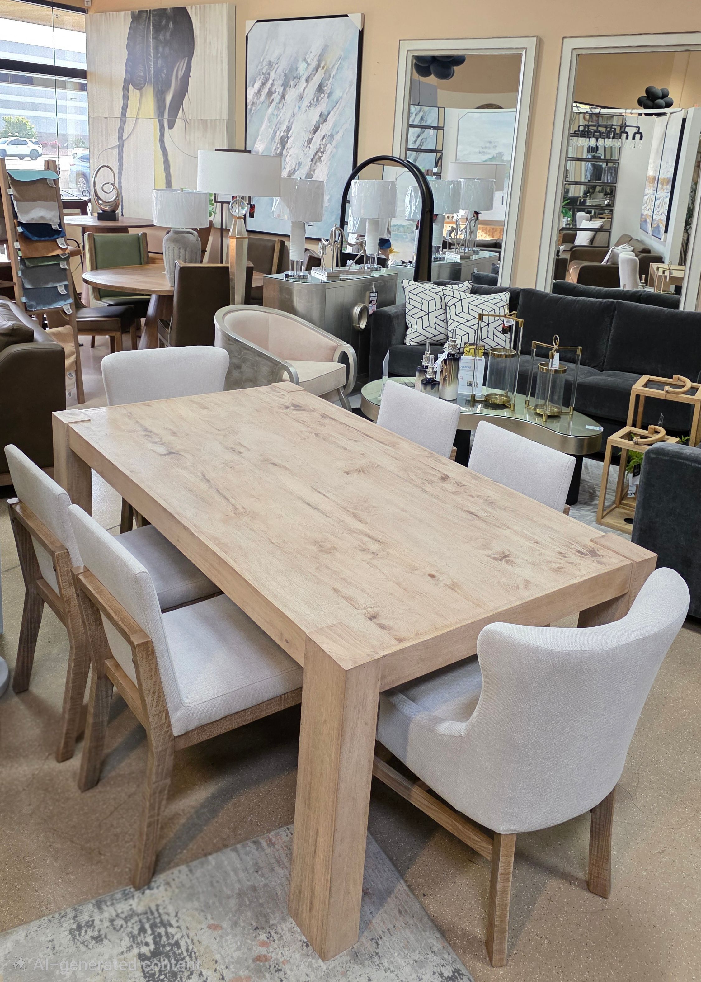7-PC Melina Wood Dining Table Set – Special Today $2,995 (Regular $3,500+)