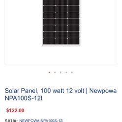 Newpowa 100w Solar Panels 