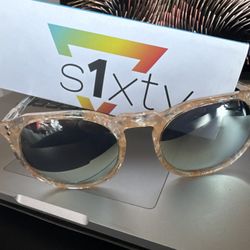S1XTY SUNGLASSES PEACH TORTOISE FRAME 
